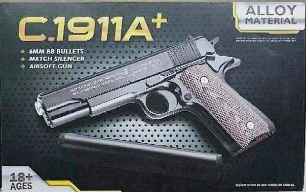 کلت فلزی ساچمه ای ایرسافت گان مدل +C1911A ا AIR SOFT GUN C1911A