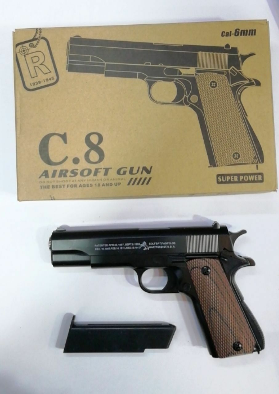 کلت و تفنگ فلزی ساچمه ای مدل C8 ا AIR SOFT GUN C8