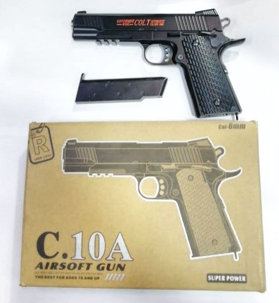 تفنگ و کلت تمام فلزی ساچمه ای مدل C.10A ا AIR SOFT GUN C10A