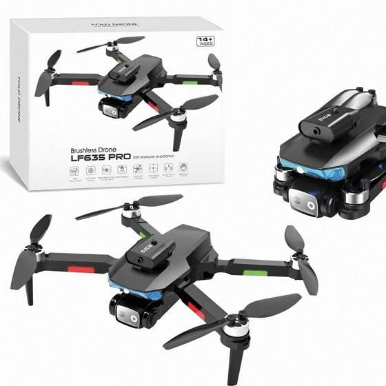 کوادکوپتر Lf635 pro پک دو باتری براشلس