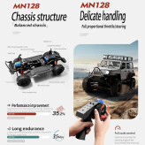 ماشین کنترلی صخره نورد جیپ مشکی MN MODELS MN128 JEEP