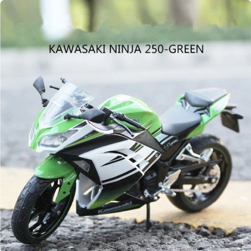 ماکت فلزی موتور کاوازاکی نینجا برند اتومکس مقیاس 1:12 ابی و سبز