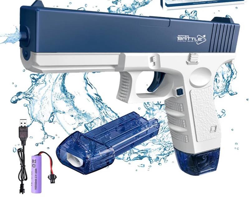 تفنگ آبپاش کلت شارژی مدل Water Battle Electric Water Gun دو خشاب