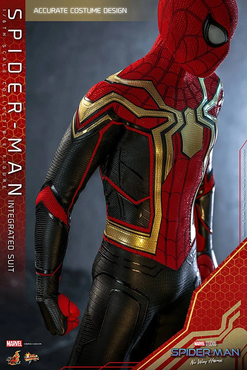 فیگور اسپایدرمن هات تویز 30 سانت مدل The Spider Man Integrated Suit Delux Version Hot Toys