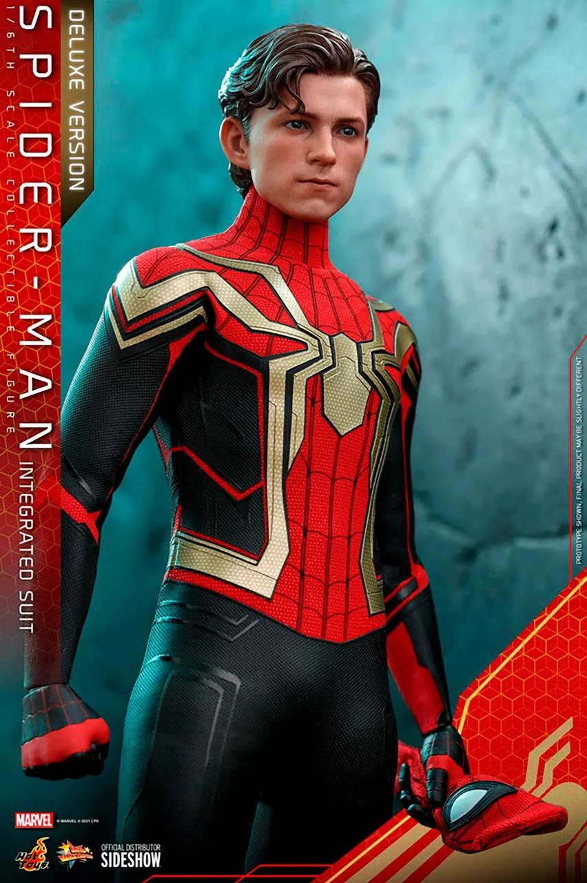 فیگور اسپایدرمن هات تویز 30 سانت مدل The Spider Man Integrated Suit Delux Version Hot Toys