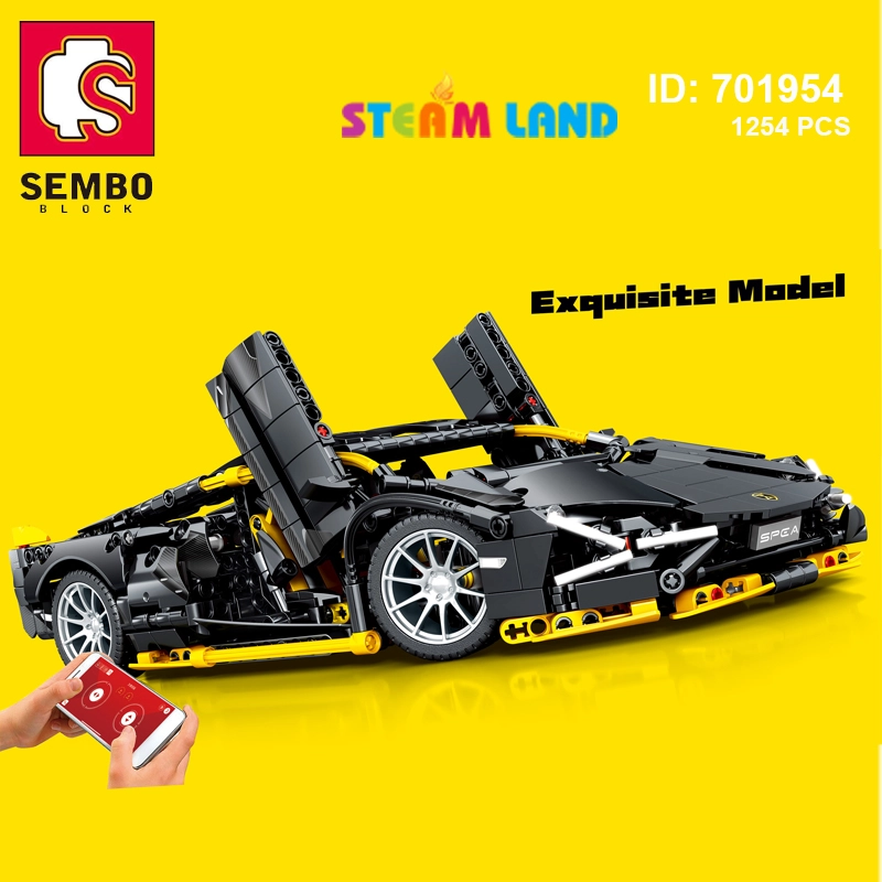 لگو تکنیک ماشین کنترلی لامبورگینی 1254 قطعه مدل Sembo Block 701954