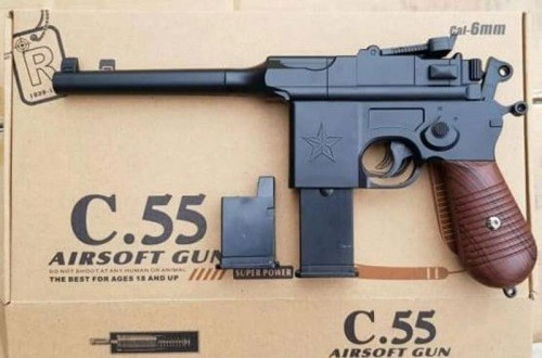 کلت فلزی اسباب بازی ساچمه پلاستیکی C55 AIR SOFT C55