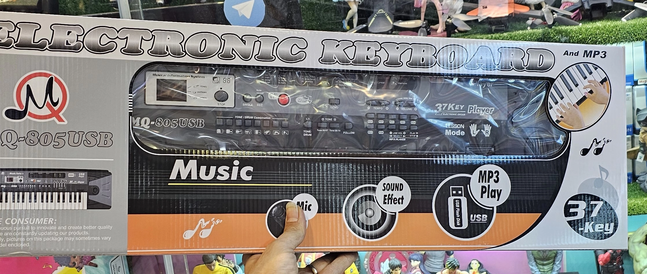 اسباب بازی ارگ آموزشی 37 کلید مدل ام کیو MQ-805USB