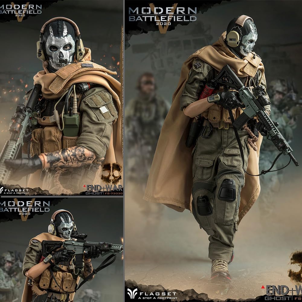 اکشن فیگور کال اف دیوتی سری گوست modern battlefield 2020 Ghost برند Flagset