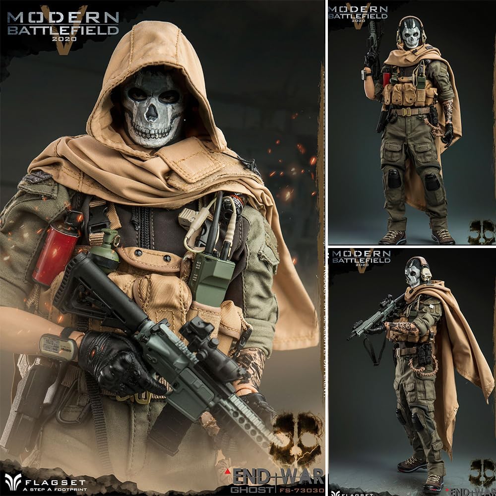 اکشن فیگور کال اف دیوتی سری گوست modern battlefield 2020 Ghost برند Flagset