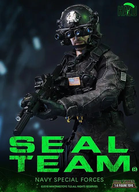 اکشن فیگور بازی Seal Team (Halo) 1/6 ارتفاع 30 سانت پک همراه سگ و اکسسوری برند Mini Times