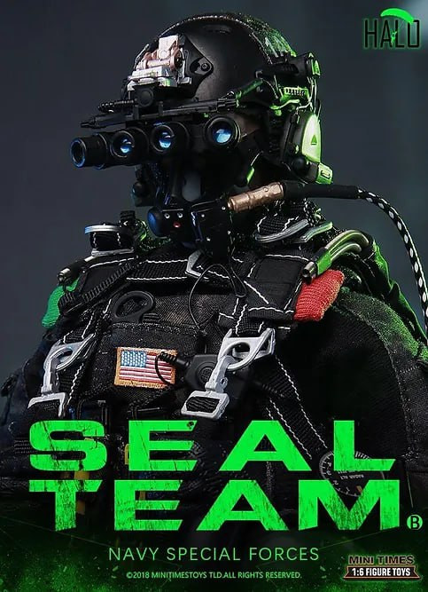 اکشن فیگور بازی Seal Team (Halo) 1/6 ارتفاع 30 سانت پک همراه سگ و اکسسوری برند Mini Times