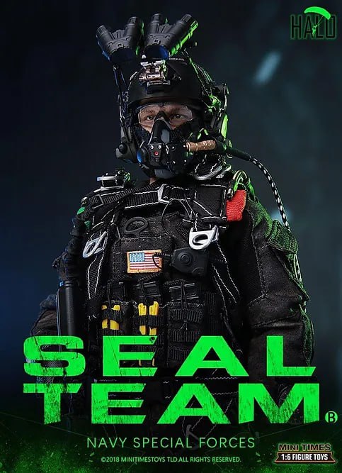 اکشن فیگور بازی Seal Team (Halo) 1/6 ارتفاع 30 سانت پک همراه سگ و اکسسوری برند Mini Times