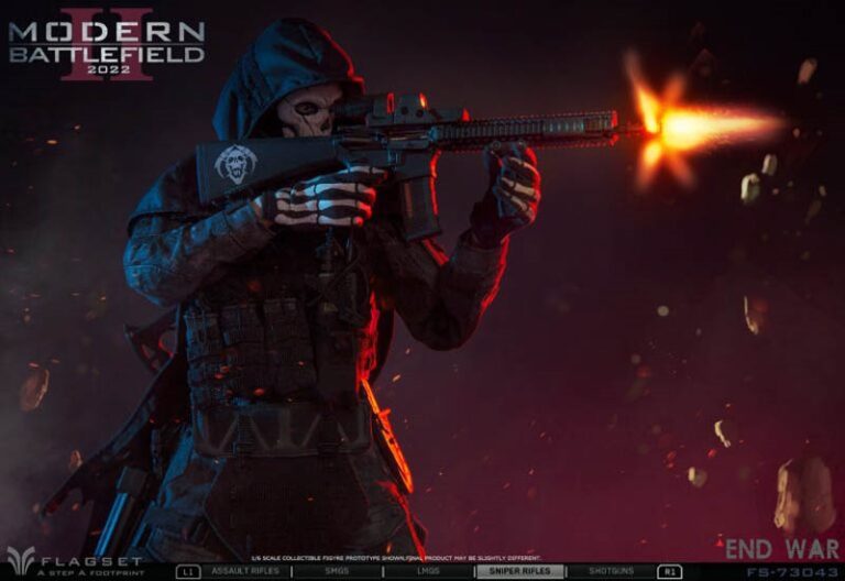 اکشن فیگور کال اف دیوتی گوست سری عزرائیل modern battlefield 2020 Ghost End War برند Flagset