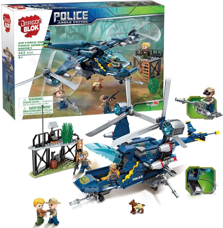 لگو هلیکوپتر جنگی سیتی 402 قطعه مدل Qman 1922