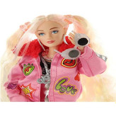 عروسک باربی دفا لوسی مو طلایی با سگ مدل 8497