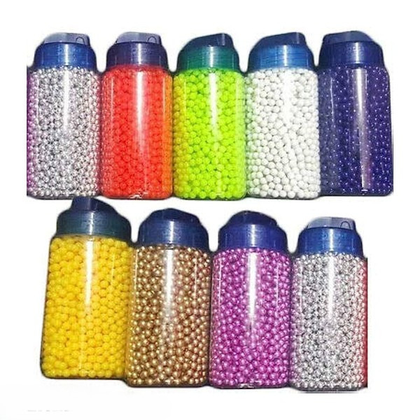 ساچمه پلاستیکی تفنگ 400 عددی طرح قوطی رنگی