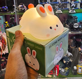 چراغ خواب سیلیکونی سنسوری 5 حالته خرگوش خوابیده 120