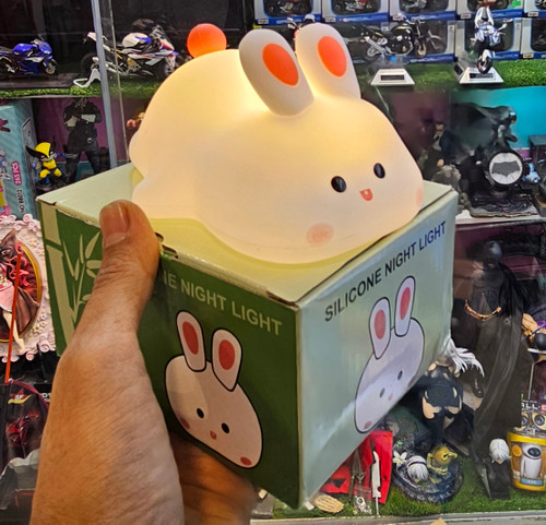 چراغ خواب سیلیکونی سنسوری 5 حالته خرگوش خوابیده 120