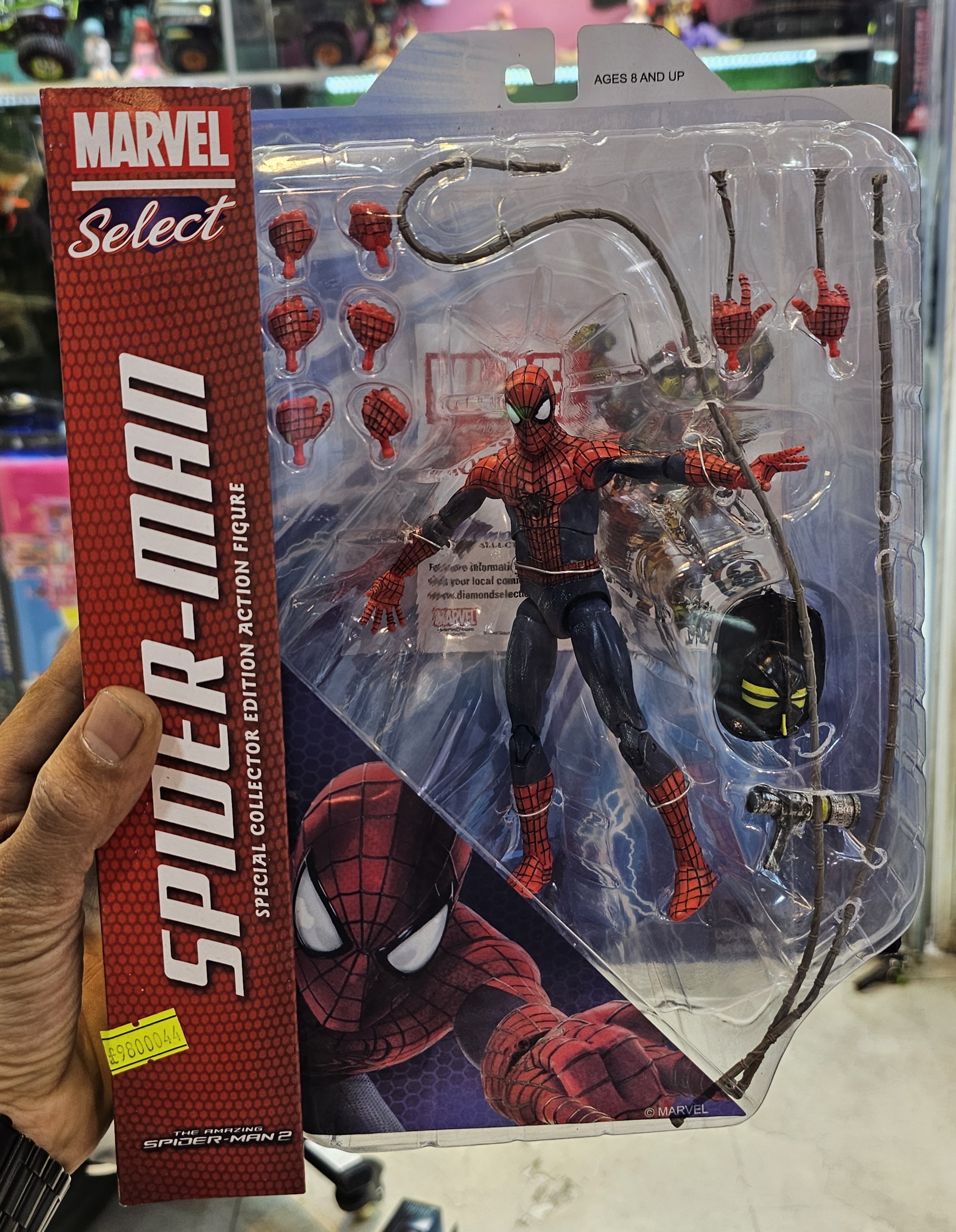 اکشن فیگور اسپایدرمن مرد عنکبوتی برند دایموند سلکت The Amazing Spiderman 2