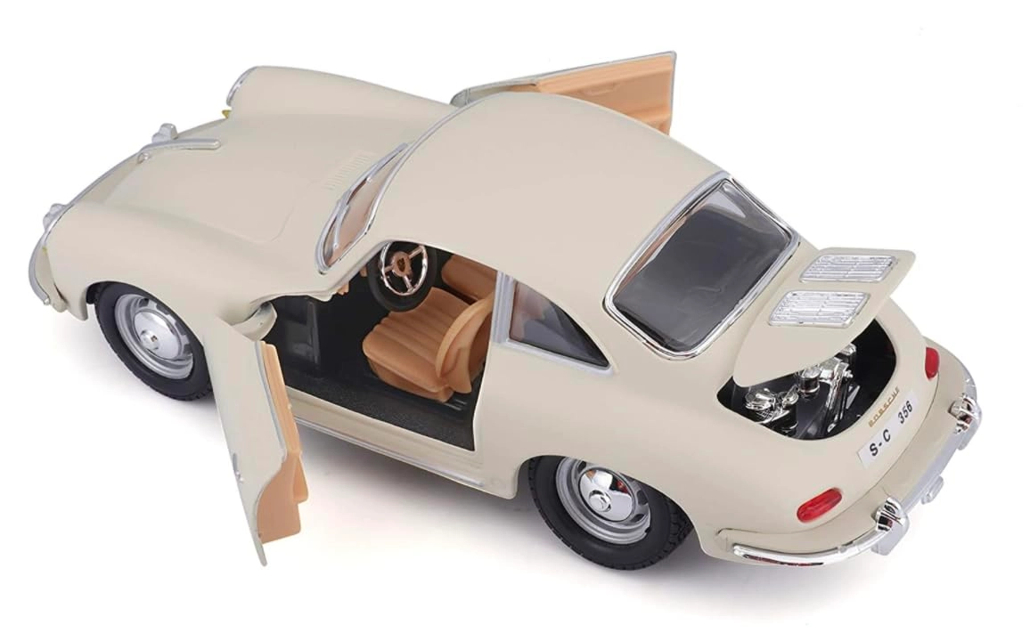 ماکت ماشین فلزی پورشه 356 کوپه 1961 برند بوراگو Porsche 356b COUPE Burago 1/24