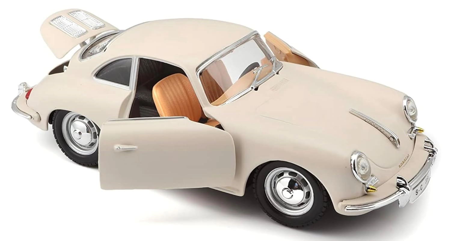 ماکت ماشین فلزی پورشه 356 کوپه 1961 برند بوراگو Porsche 356b COUPE Burago 1/24