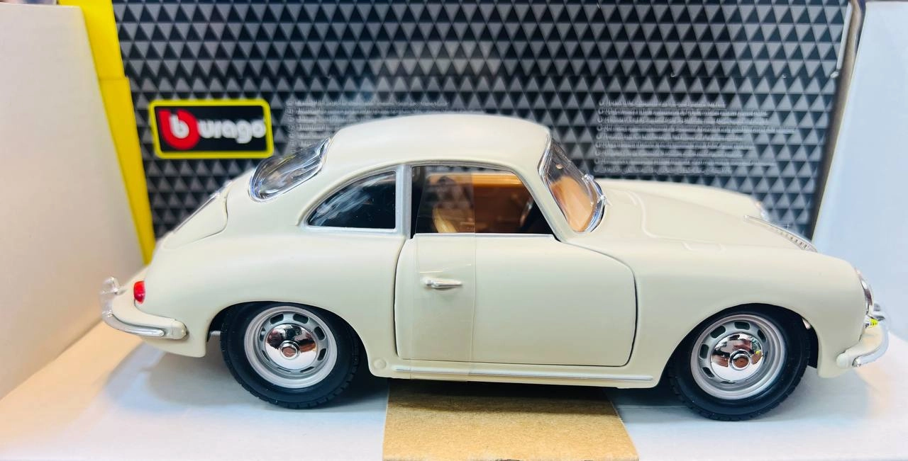 ماکت ماشین فلزی پورشه 356 کوپه 1961 برند بوراگو Porsche 356b COUPE Burago 1/24