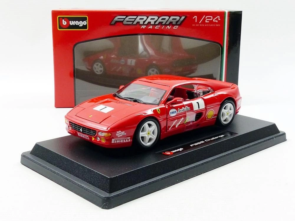 ماکت ماشین فلزی فراری اف 355 چلنج برند بوراگو Ferrari F355 Challenge Red Burago 1/24