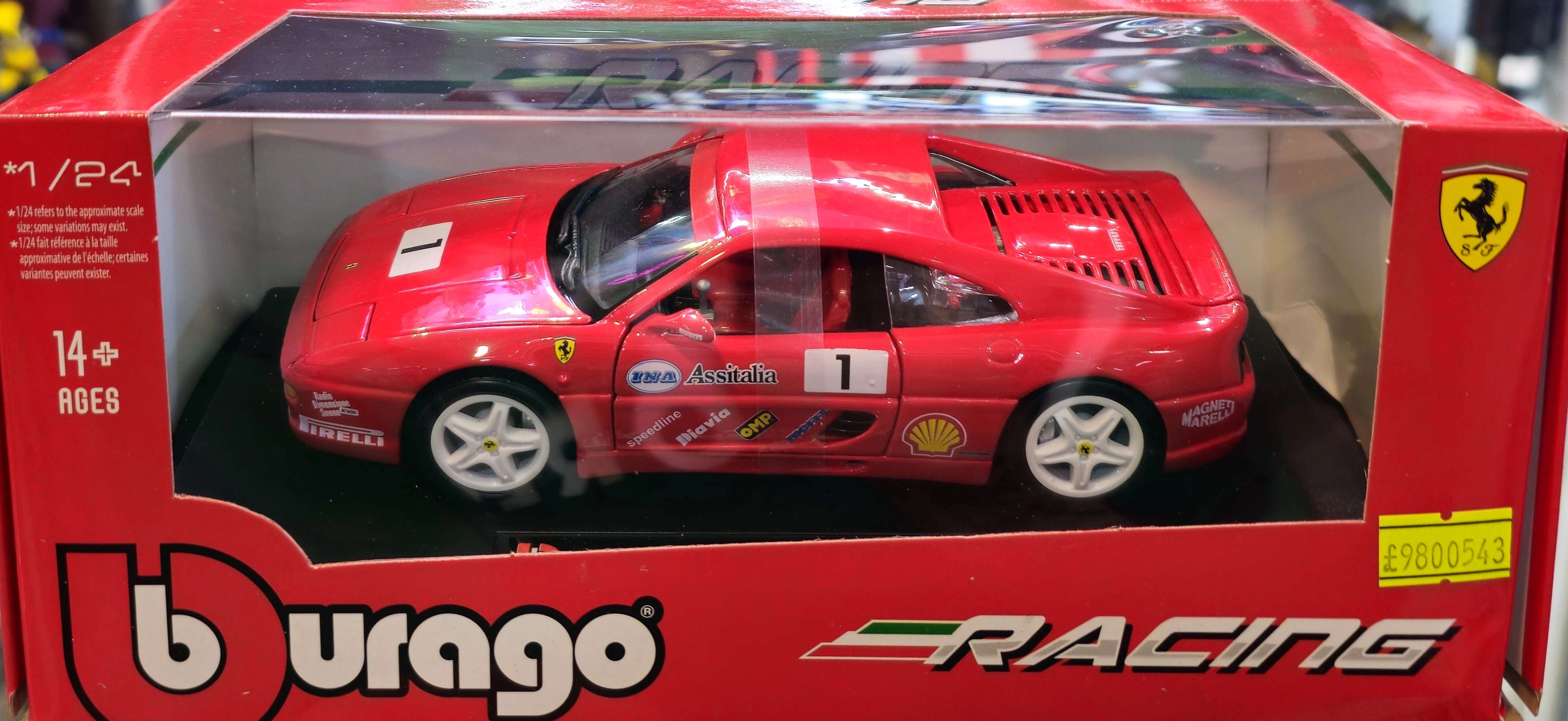 ماکت ماشین فلزی فراری اف 355 چلنج برند بوراگو Ferrari F355 Challenge Red Burago 1/24