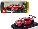 ماکت ماشین فلزی پورشه 911 آر اس آر برند بوراگو Porsche 911 RSR Lemans 2020 Burago 1/24