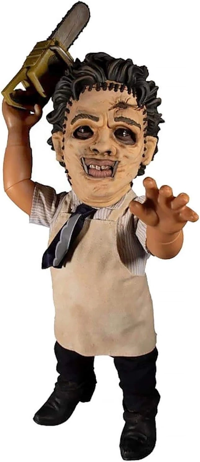 اکشن فیگور صورت چرمی برند مزکو 20 سانت Texas Chainsaw Massacre Leatherface Mezco Toys