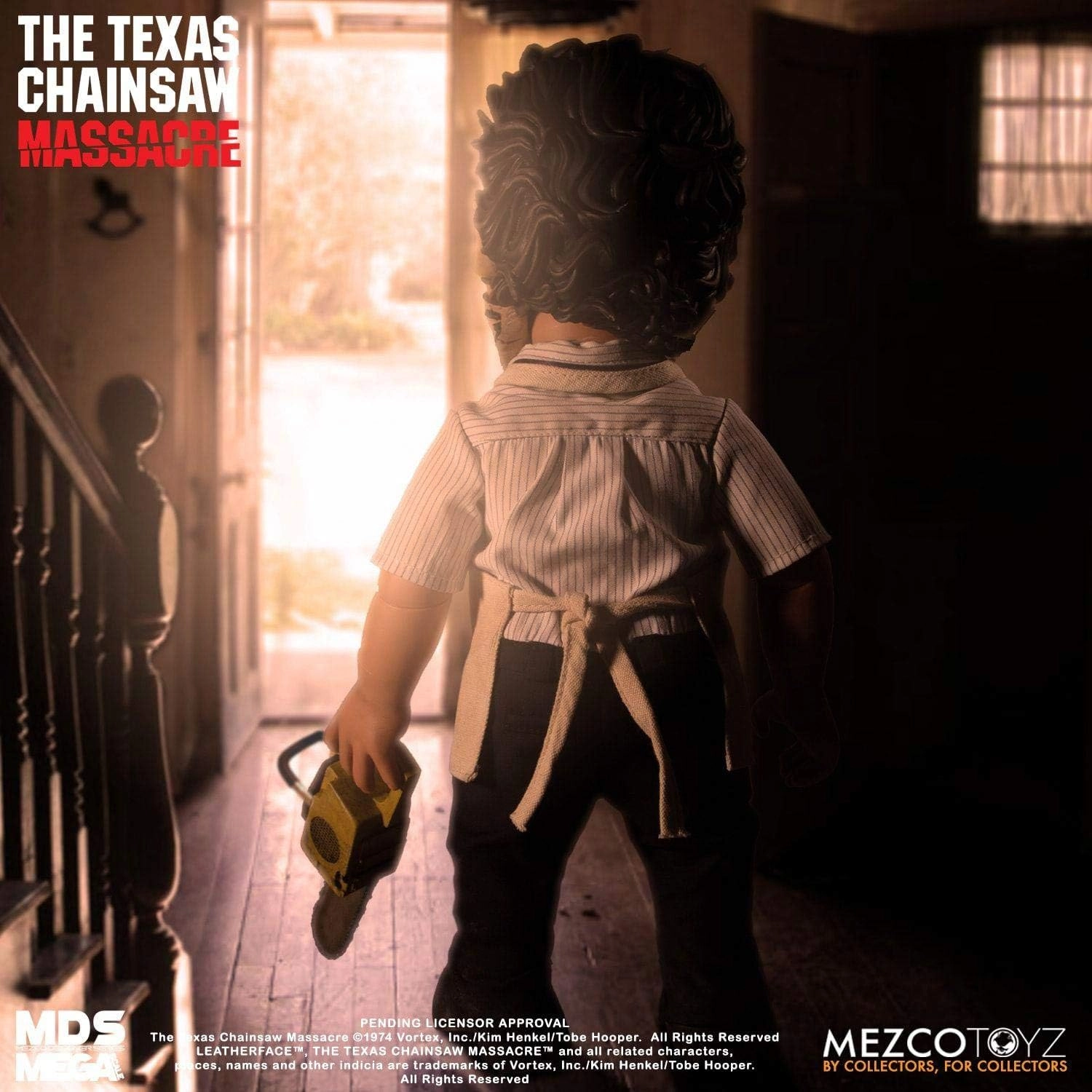 اکشن فیگور صورت چرمی برند مزکو 20 سانت Texas Chainsaw Massacre Leatherface Mezco Toys