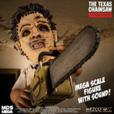 اکشن فیگور صورت چرمی برند مزکو 20 سانت Texas Chainsaw Massacre Leatherface Mezco Toys