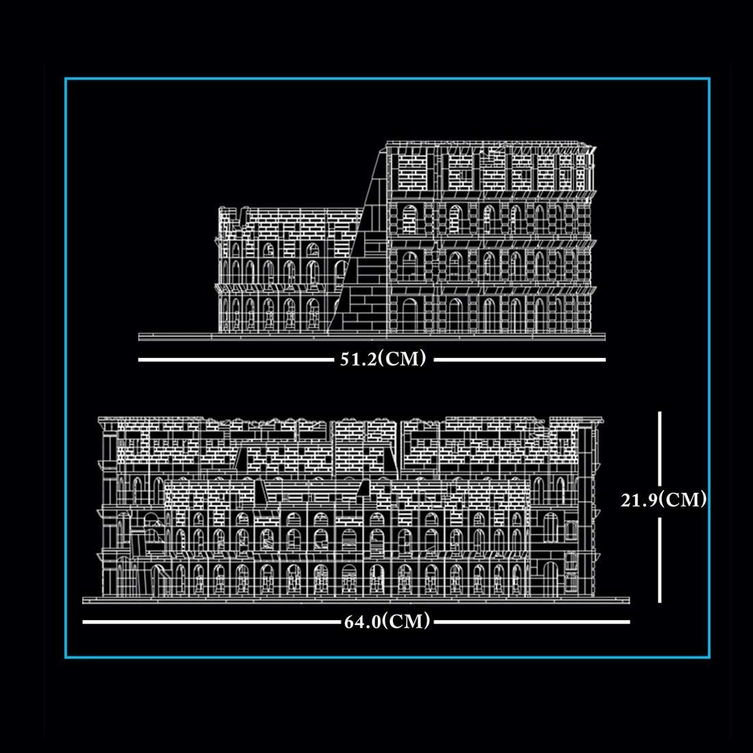 لگو آرشیتکت کولوسئوم رم باستان 6466 قطعه مدل 22002 Mould King Colosseum