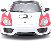 ماکت ماشین فلزی پورشه مدل 911 اسپایدر برند بوراگو Porsche 918 Spyder Weiss Martini 1/24