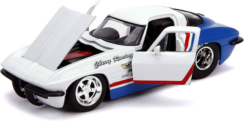 ماکت ماشین فلزی شورولت کوروت استینگ ری 1963 جادا Chevrolet Corvette sting ray 1963 JADA