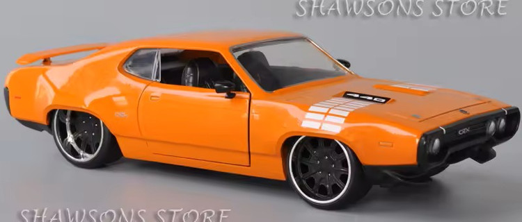 ماکت ماشین فلزی پلیموت باراکودا 1970 جادا Plymouth GTX  Doms 1970 JADA