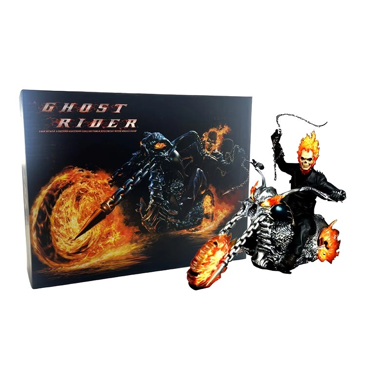 اکشن فیگور روح سوار با موتور برند ژوبی تویز مدل EZHOBI TOYS Marvel 1/9 Scale Ghost Rider