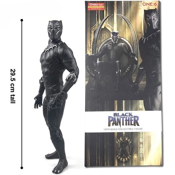 اکشن فیگور پلنگ سیاه بلک پنتر 30 سانت کریزی تویز Black Panther Crazy Toys