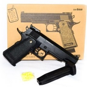 کلت و تفنگ نیمه فلزی ساچمه ای مدل C6 AIR SOFT GUN / C6