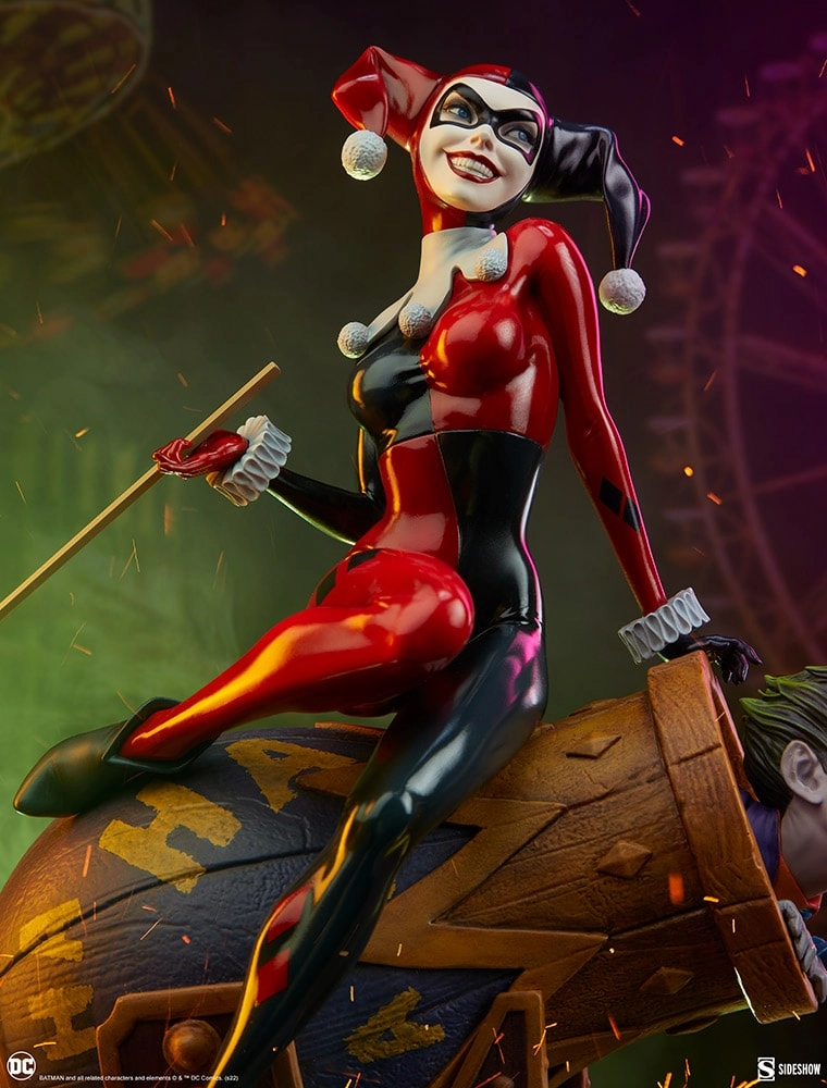 فیگور جوکر و هارلی کویین توپخانه برند سایدشو نسخه 205 از 1000 مدل Joker & Harley Quinn SIDESHOW