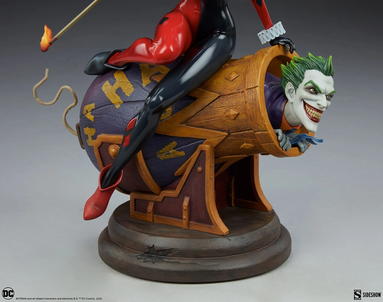 فیگور جوکر و هارلی کویین توپخانه برند سایدشو نسخه 205 از 1000 مدل Joker & Harley Quinn SIDESHOW