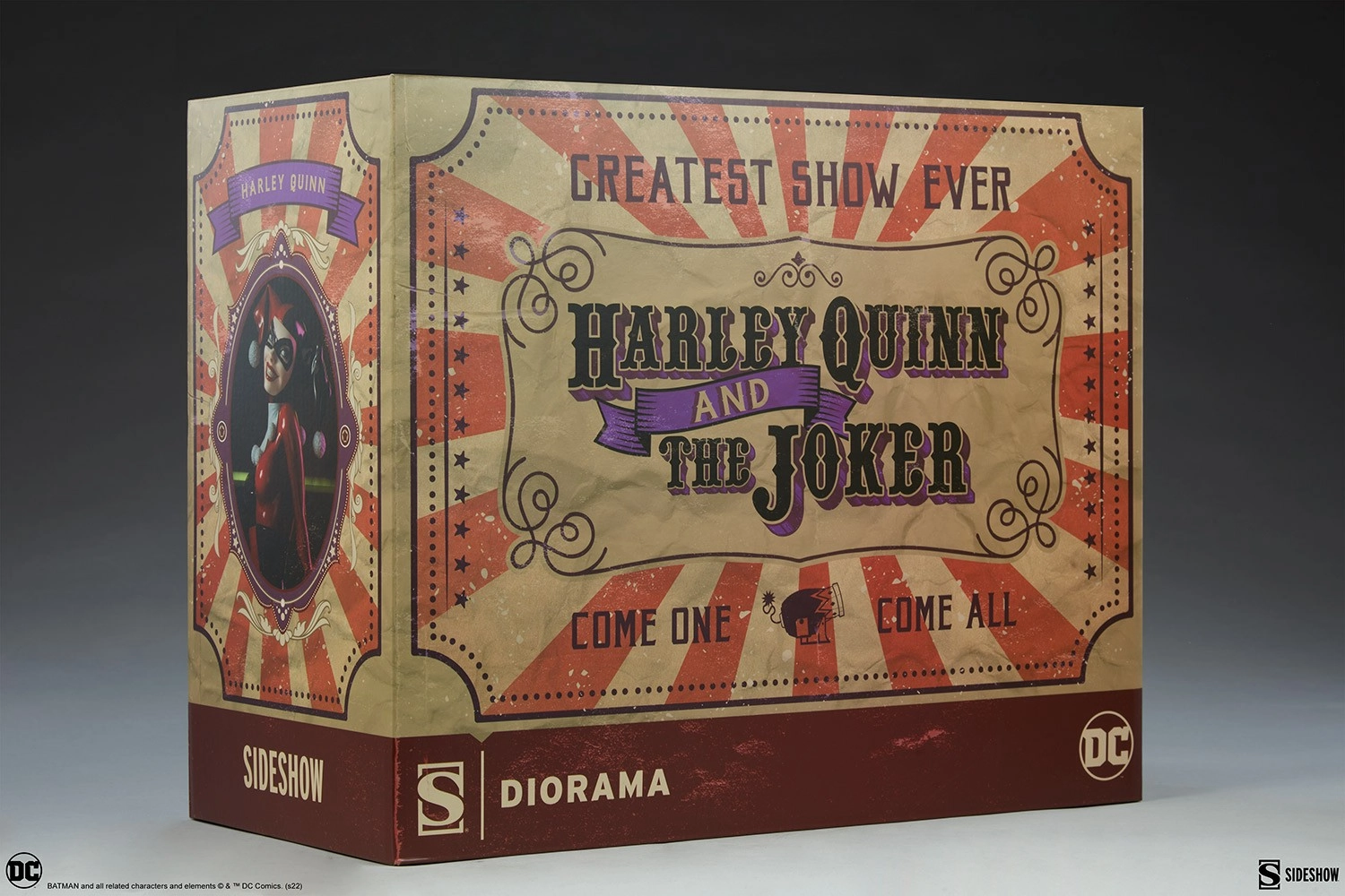 فیگور جوکر و هارلی کویین توپخانه برند سایدشو نسخه 205 از 1000 مدل Joker & Harley Quinn SIDESHOW