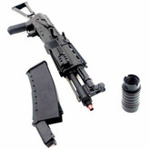 تفنگ تیر ژله ای کلاش گلنگدن متحرک قنداق تاشو فلزی مدل AK102 Hard Box