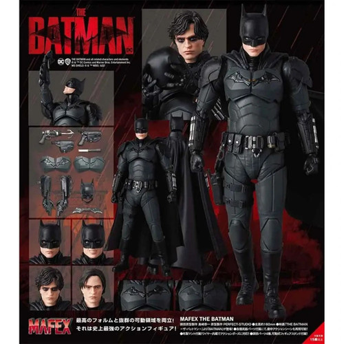 اکشن فیگور بتمن شخصیت رابرت پتینسون 2022 برند مافکس مدل Batman Robert Pattinson Mafex