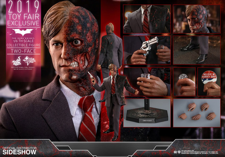 اکشن فیگور هاروی دنت سری بتمن دارک نایت برند هات تویز مدل Batman The Dark Night Two Face Hottoys