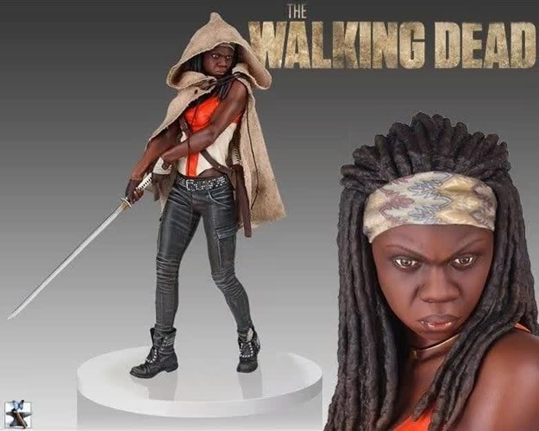 فیگور میشون از سری مردگان متحرک 45 سانت برند Three zero مدل The Walking Dead Michonne