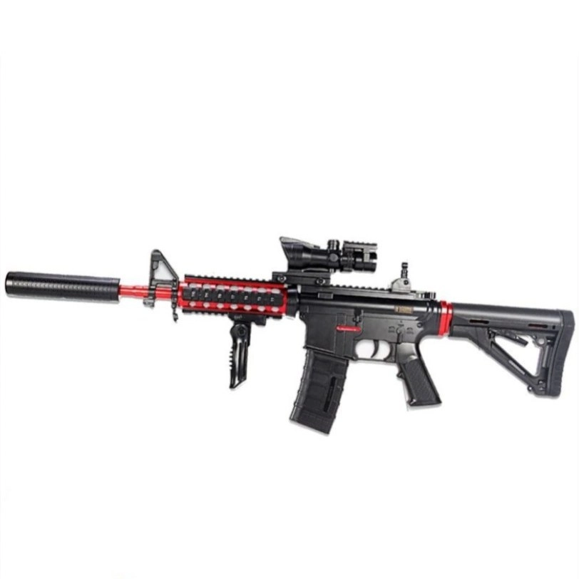 تفنگ تیر ژله ای رگباری 2 حالت تیراندازی شارژی مدل GUN M4 1801