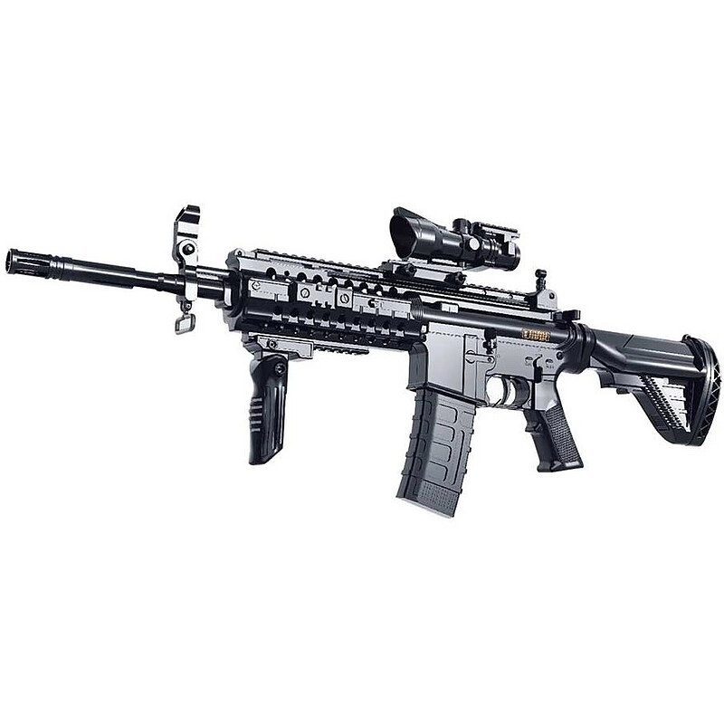 تفنگ تیر ژله ای رگباری 2 حالت تیراندازی شارژی مدل GUN M4 1801