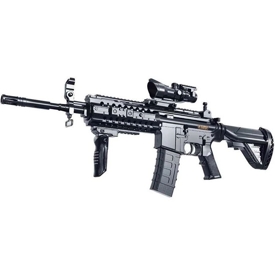 تفنگ تیر ژله ای رگباری 2 حالت تیراندازی شارژی مدل GUN M4 1801